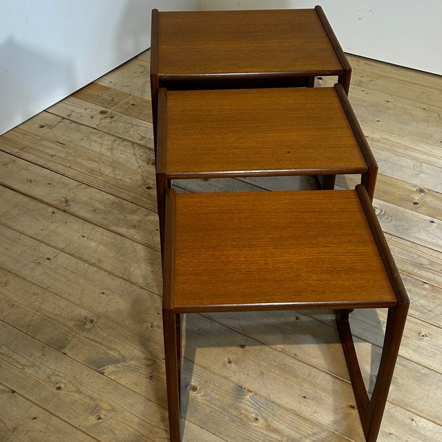 Quadrille Nesting Tables in Teak from G-Plan, 1960s, Set of 3 For Sale - Image 10 of 11