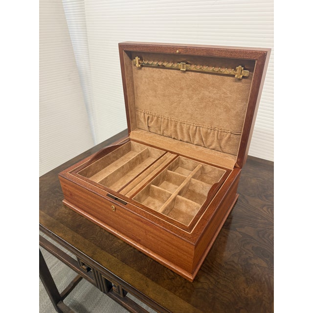 Contemporary Agresti Luxury Burl Wood Jewelry Box For Sale - Image 3 of 12