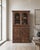Antique Indian Glass Armoire | Teak Wood Cabinet | Vintage Glass Display Cabinet | Rustic Home Decor For Sale - Image 6 of 6