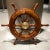 Mid 20th Century Scandinavian Solid Teak Yacht Wheel With Heavy Brass Hub For Sale - Image 13 of 13
