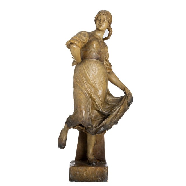 Gold Friedrich Goldscheider, Female Figure, 19th Century For Sale - Image 8 of 8