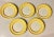 Late 20th Century Metlox Pottery Yellow Banded Stripe Stoneware Plates- Set of 5 For Sale - Image 5 of 9
