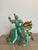 Mid 20th Century Italian Ceramic Knight on Horse by Ugo Zacagnini - Green Glaze, 12” For Sale - Image 9 of 11