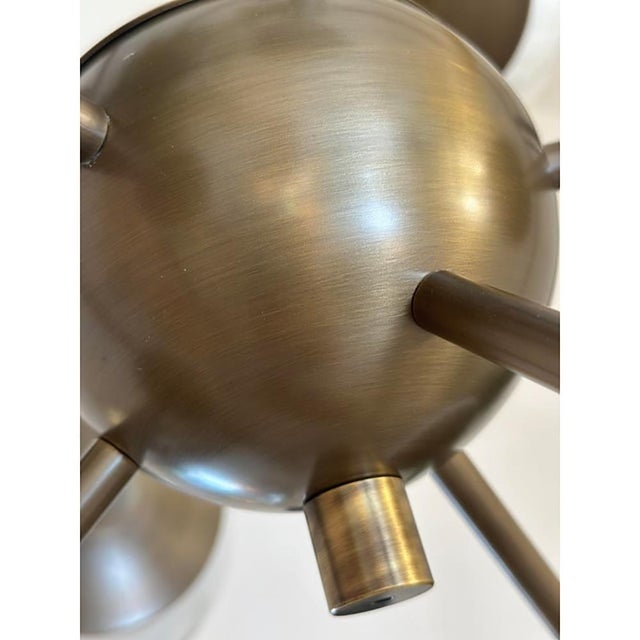Italian Burnished Sputnik Hanging Light by Simoeng For Sale - Image 6 of 9