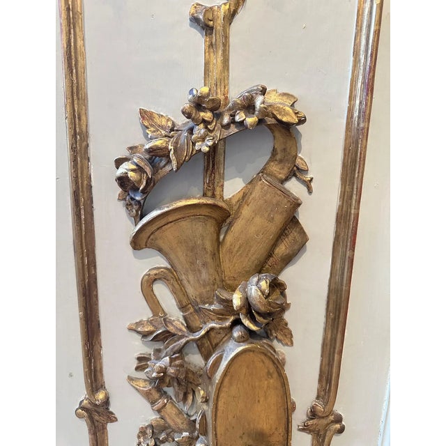 Gold Pair of 18th Century French Parcel Gilt Trophy Panels For Sale - Image 8 of 9