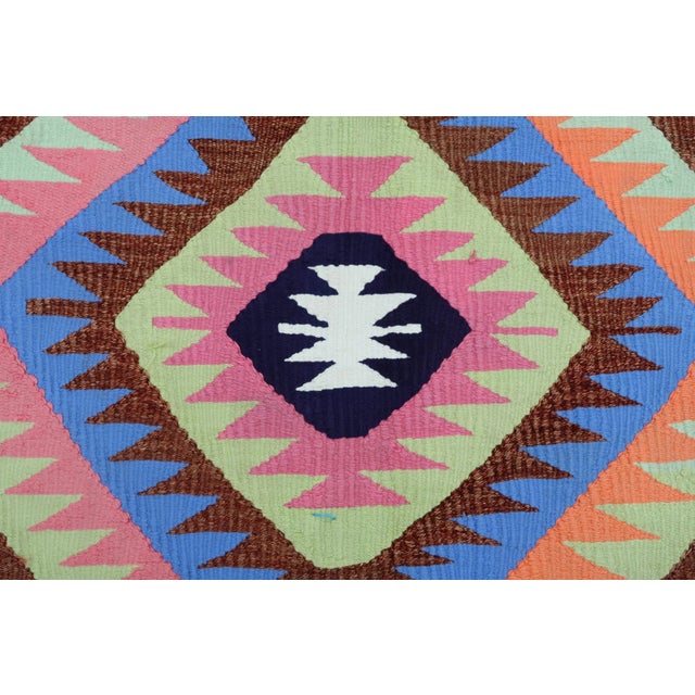 Vintage Turkish Kilim Rug-6’1’x7’5" For Sale - Image 6 of 13