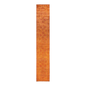 Mogul Hand-Knotted Runner Rug - Orange, 2' 6" x 15' 10"