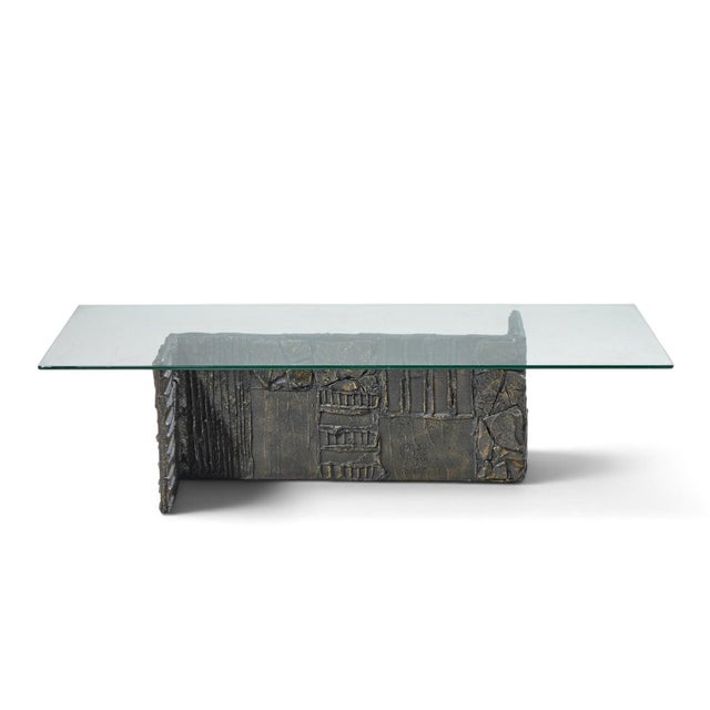 Paul Evans for Directional PE70 Mid Century Signed Resin Coffee Table This coffee table measures: 60 wide x 25 deep x...