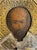 Silver 19th Century Saint Nicholas Icon With Repoussé Oklad For Sale - Image 8 of 8