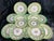 Emerald Early 19th Century Rare Green and Gold Floral Davenport Longfort Staffordshire Plates - Set of 14 For Sale - Image 8 of 11