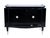 Art Deco Sideboard in Black High-Gloss Lacquer with Chrome Sabots and Chrome Fittings, 1940s For Sale - Image 6 of 9