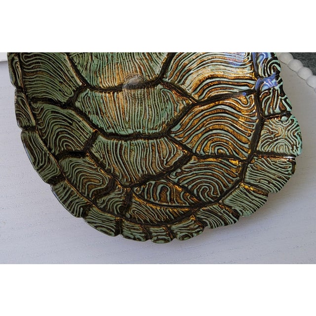 Vietri Italian Tortoise Shell Glass Bowl, Made in Turkey For Sale - Image 6 of 8