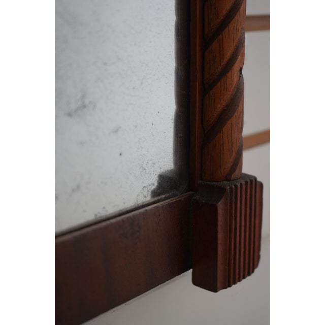 Antique 19th Century Reverse Painted Mahogany Wall Mirror For Sale In Philadelphia - Image 6 of 10