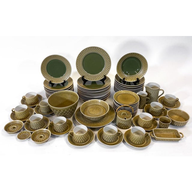 1980s Large Danish "Relief" Dinner Service Designed by Jens Quistgaard for Bing & Grondahl- Set of 91 For Sale - Image 15 of 15