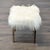 Modern Cb2 Sheepskin Stool For Sale - Image 3 of 7