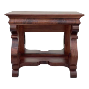 Antique Berkey & Gay Empire Revival Mahogany Petticoat Table
