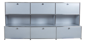 Silver Grey Metal Sideboard from USM Haller
