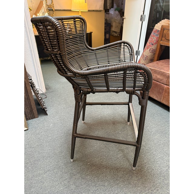 Palecek Palermo in/Outdoor Bar Stools, Set of Three For Sale In San Francisco - Image 6 of 12