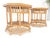 Wood Cane Bamboo Rattan Octagon Shape 2 Tier End Side Lamp Occasional Table For Sale - Image 7 of 9