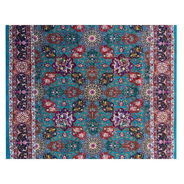 Textile Vintage Persian Tabriz Rug For Sale - Image 7 of 16