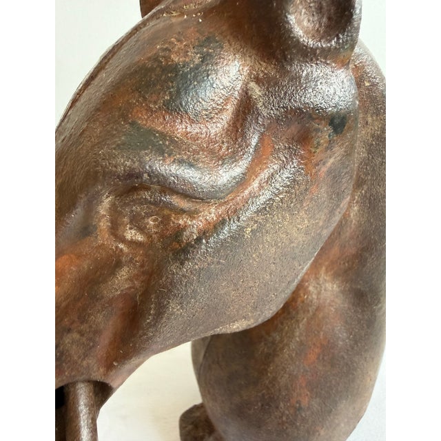 Victorian Antique Victorian Cast Iron Horse Head Sculpture For Sale - Image 3 of 8