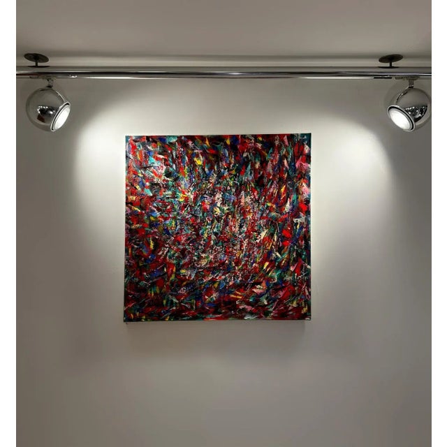 Jon Atac, Expressions, 1990, Large Oil on Canvas For Sale - Image 13 of 14