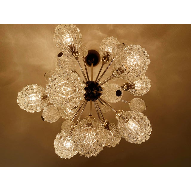 Large Sputnik Glass Pendant Lamp, 1970s For Sale - Image 14 of 17