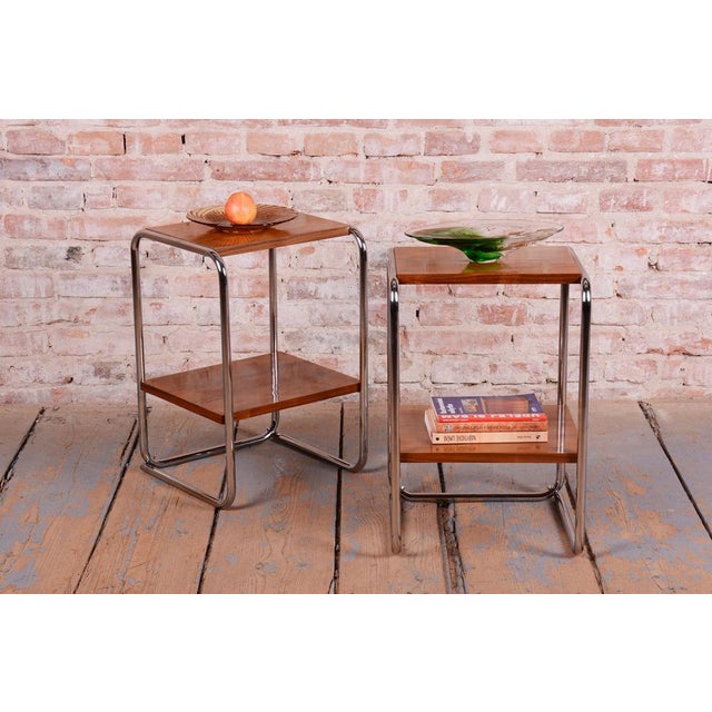 Bauhaus Bedside Tables by M. Breuer for Thonet, Germany, 1920s, Set of 2 For Sale - Image 10 of 15