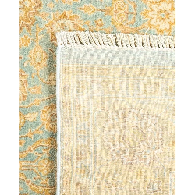 2000 - 2009 Mogul, One-of-a-Kind Hand-Knotted Area Rug in Light Blue, 6' 1" x 8' 10" For Sale - Image 5 of 8