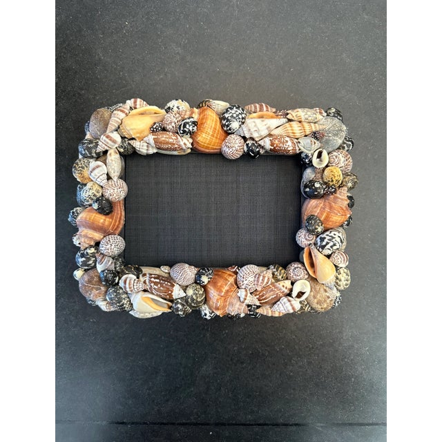 Absolutely gorgeous heavy vintage seashell picture frame, dating to the 1980’s. Measuring 6.75”w x 2”d x 8.75”h. Fits...