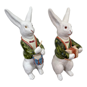Mid 20th Century Ceramic Bunnies - A Pair