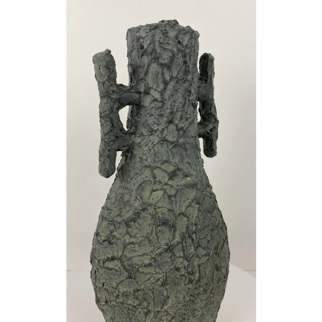 Mid-Century Modern Vallauris Glazed Ceramic Vase For Sale - Image 3 of 10