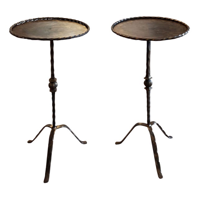 Vintage Decorative Martini Tables, 1980s, Set of 2 For Sale