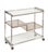 Modern Italian Modern Drinks Cart or Bar Trolley of Chrome and Brass For Sale - Image 3 of 15