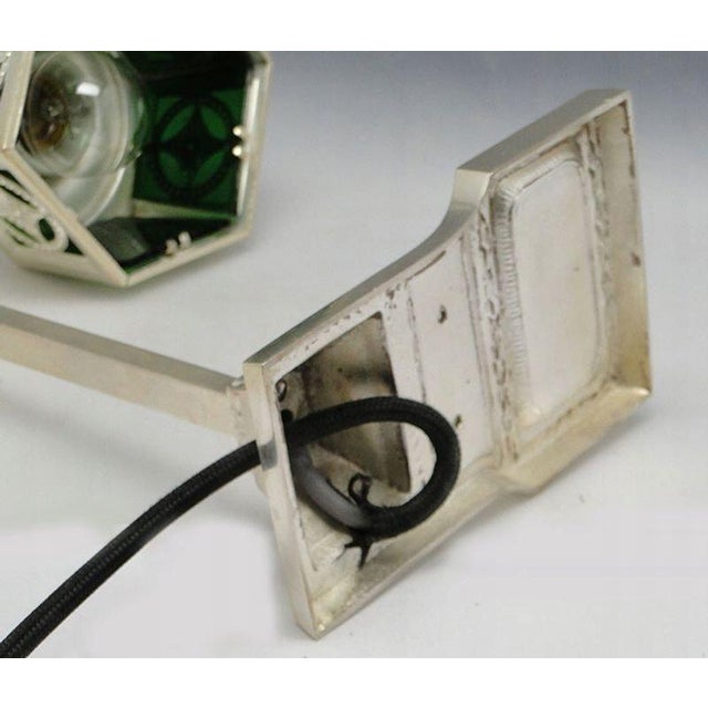 Art Nouveau Silver-Plated Desk Lamp, Early 20th-Century For Sale - Image 10 of 13