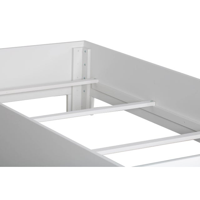 Lattice Back Bed Twin Extra Long - White For Sale - Image 9 of 12