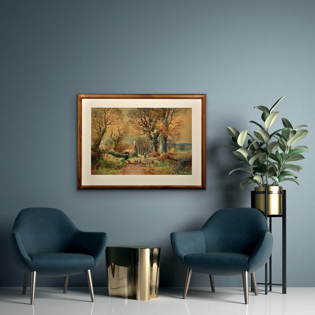 Henry Charles Fox, Driving Sheep, Plaisters Lane, Sutton Poyntz, Dorset, 1918, Watercolour, Framed For Sale - Image 12 of 18