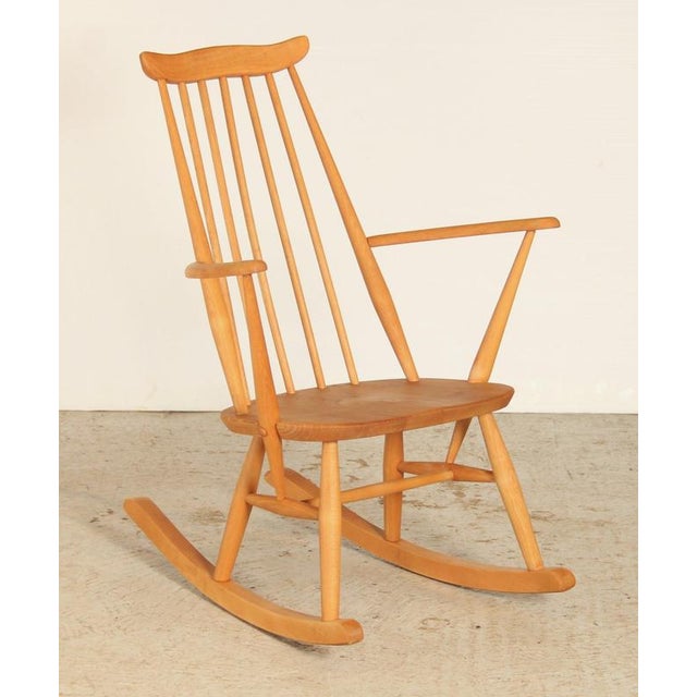 Mid-Century Modern Elm and Beech Rocking Chair from Ercol, 1960s For Sale - Image 13 of 13