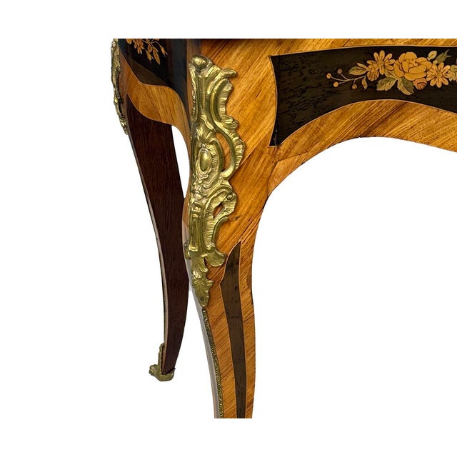Metal French Napoleon III Game Table with Inlays and Brass Aplications, 1890s For Sale - Image 7 of 10
