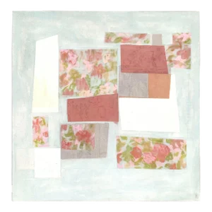 Abstract Quilt Painting With Floral "Patches" Titled "Quilt 1" by Fine Artist Taelor Fisher