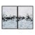 Black White Modern Abstract Framed Canvas Art Print Large Set For Sale