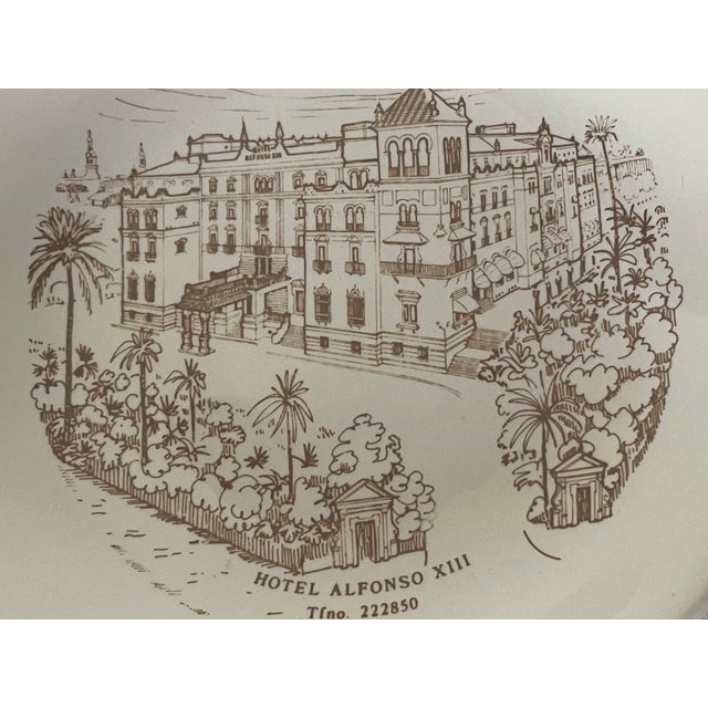 Spanish Vintage Spanish Seville Alfonso Hotel Ceramic Catchall For Sale - Image 3 of 5