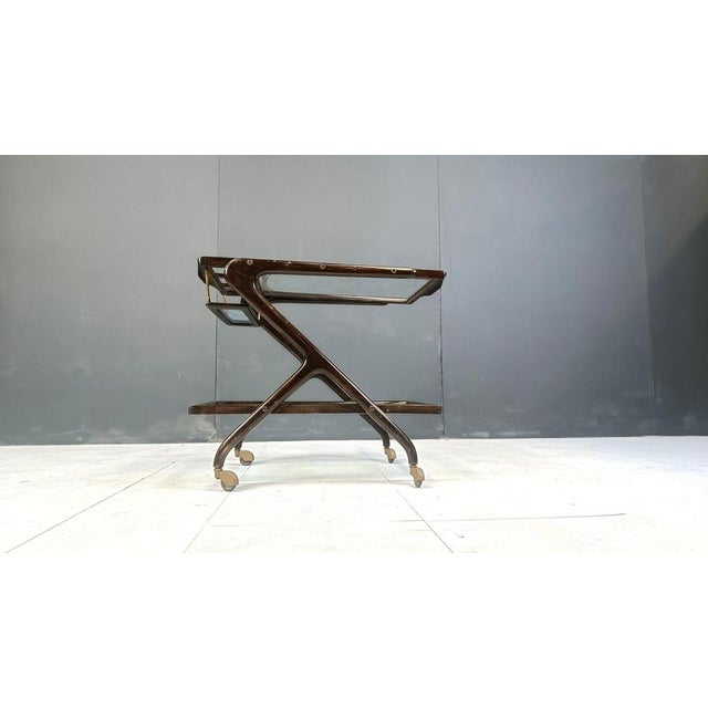 1950s Vintage Italian Serving Trolley, 1950s For Sale - Image 5 of 15