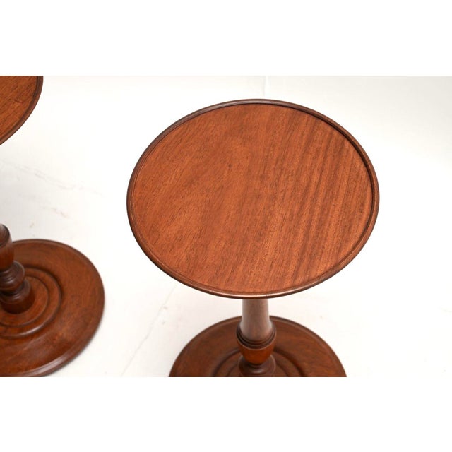 Antique Edwardian Wine Tables, 1900, Set of 2 For Sale - Image 6 of 8