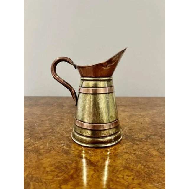 Antique Edwardian Brass and Copper Jug, 1900s For Sale - Image 6 of 6