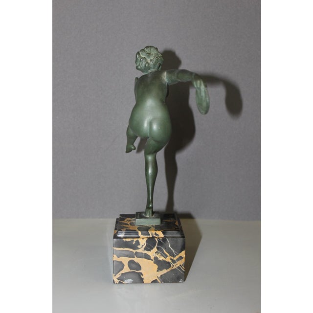 Art Deco Cast Iron Dancer Babbitt by Derenne, 1930 For Sale - Image 6 of 13