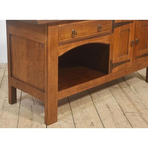 Arts and Crafts Oak Sideboard, 1890s For Sale - Image 6 of 14
