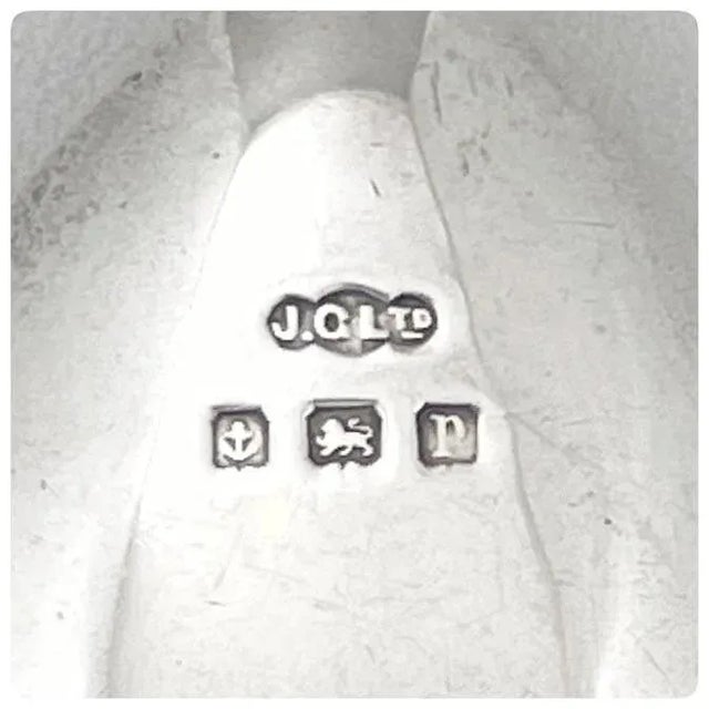 English English Sterling Silver Tea Caddy Scoop, J. Floater Limited, Birmingham, 1914-1915 For Sale - Image 3 of 4