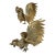 Mid-Century Brass Fighting Rooster- a Pair For Sale