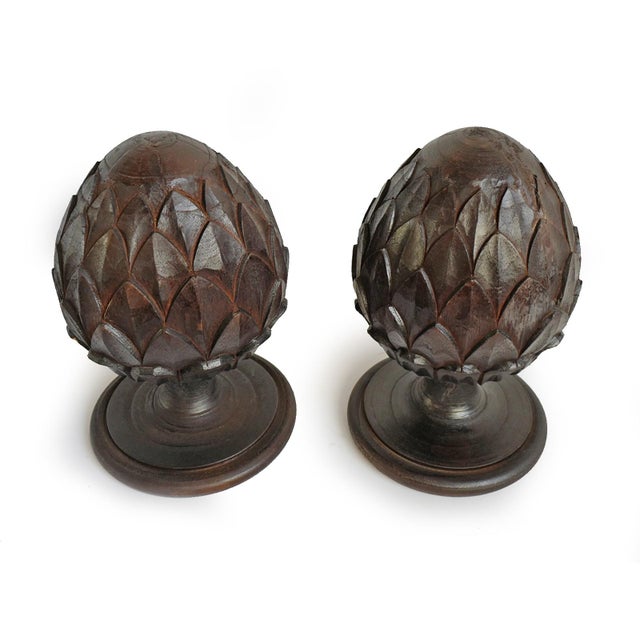 Wood Pinecone Finial Chairish